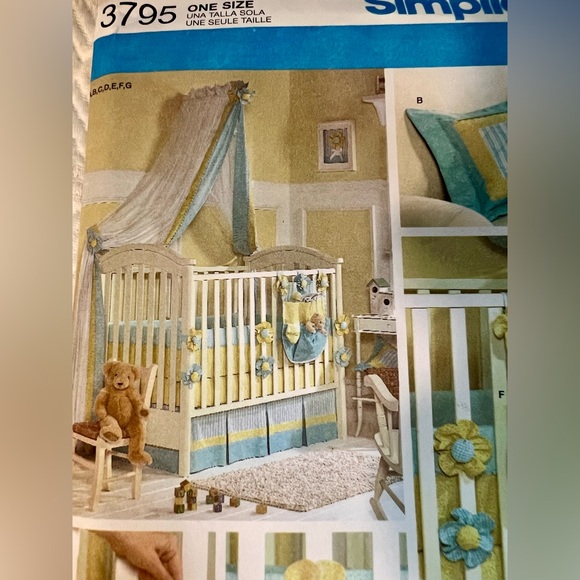 Simplicity Pattern #3795 Baby Nursery Shirley Botsford Designs Uncut Flowers - Picture 6 of 9